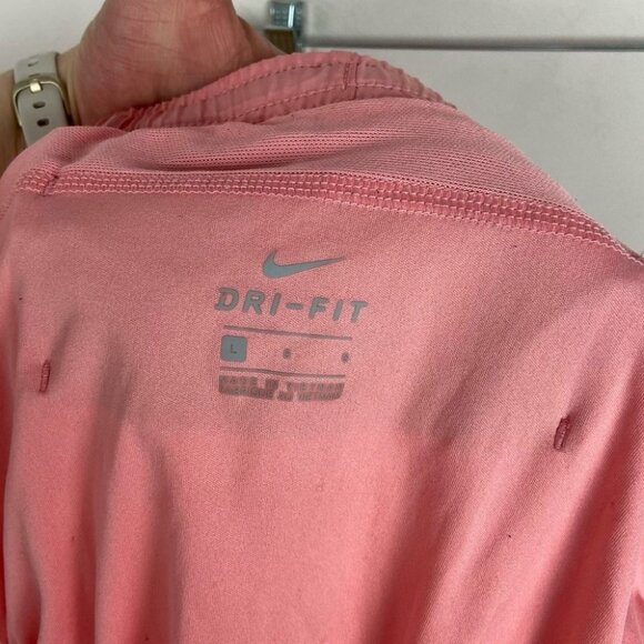 Nike High Rise Running Shorts Pink Large Modern‎ Tempo Breathable Lightweight L - Picture 3 of 15